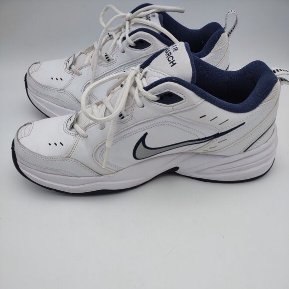 Nike Air Monarch IV White Metallic Silver 415445-102 Men's Size 10 - Picture 8 of 16